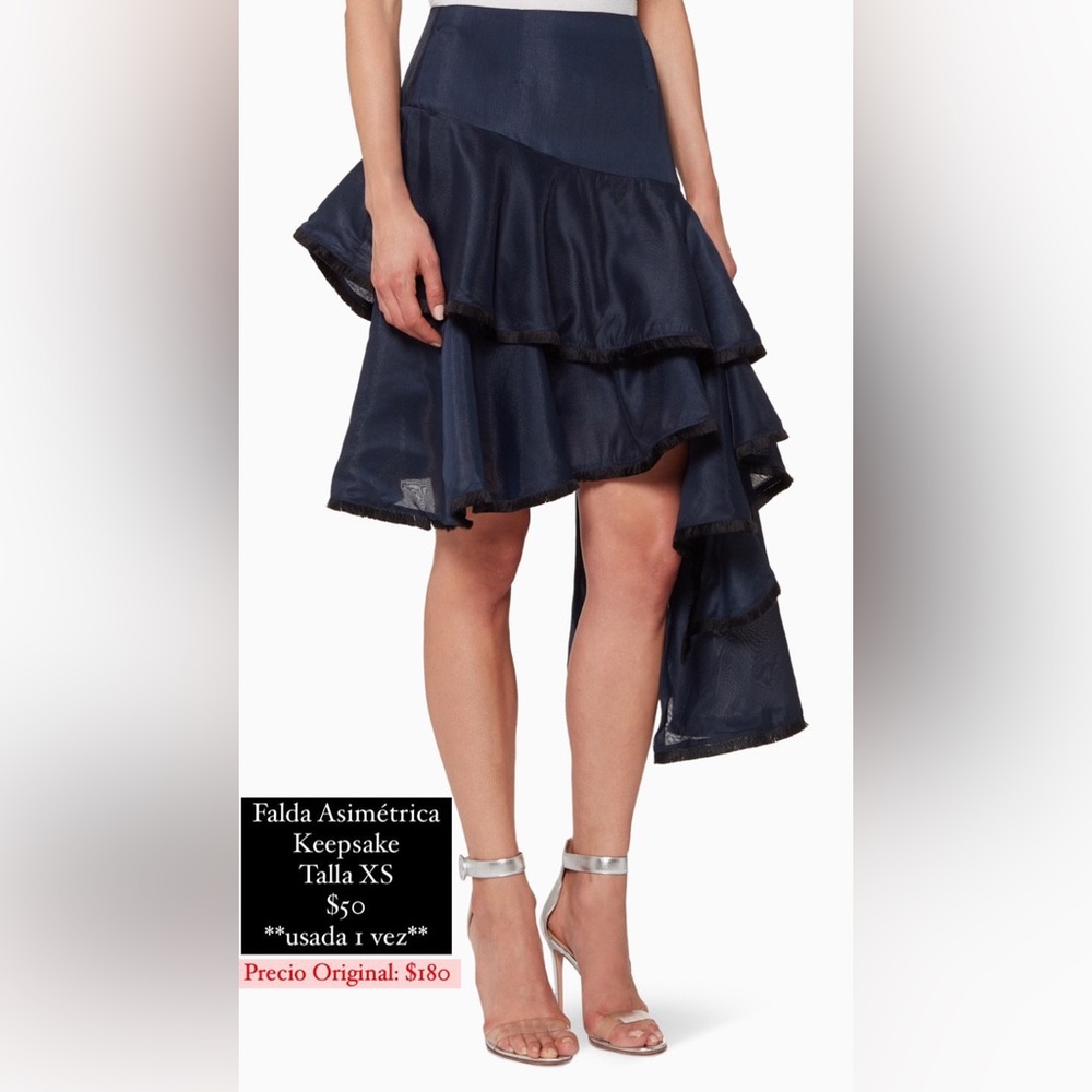 KEEPSAKE - Asymmetrical skirt - Navy - XS